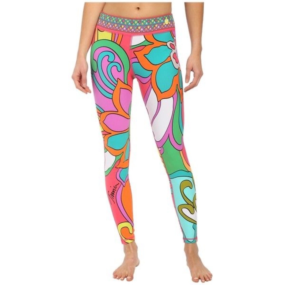Trina Turk Multicolor Floral Leggings - size large